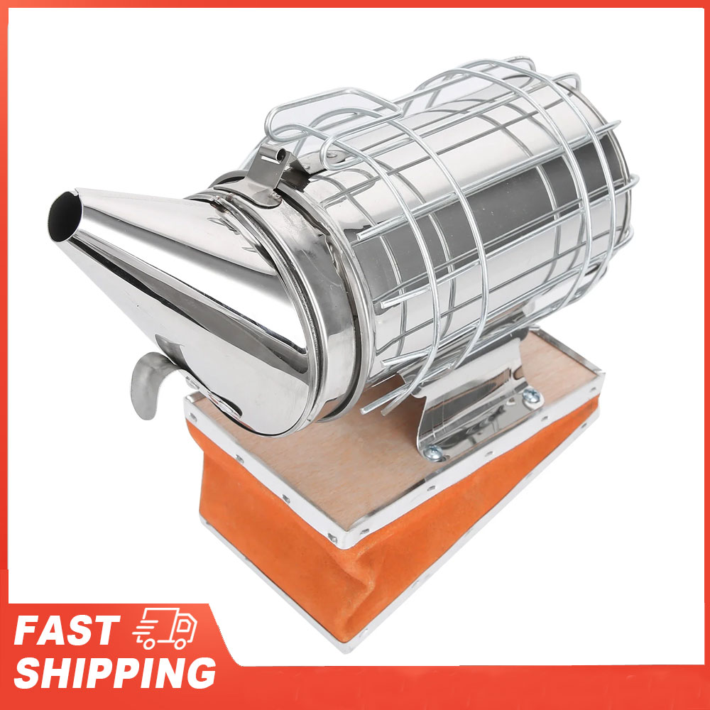 Bee Smoker Tool - Beekeeping Smoker Cowhide Leather Stainless Steel