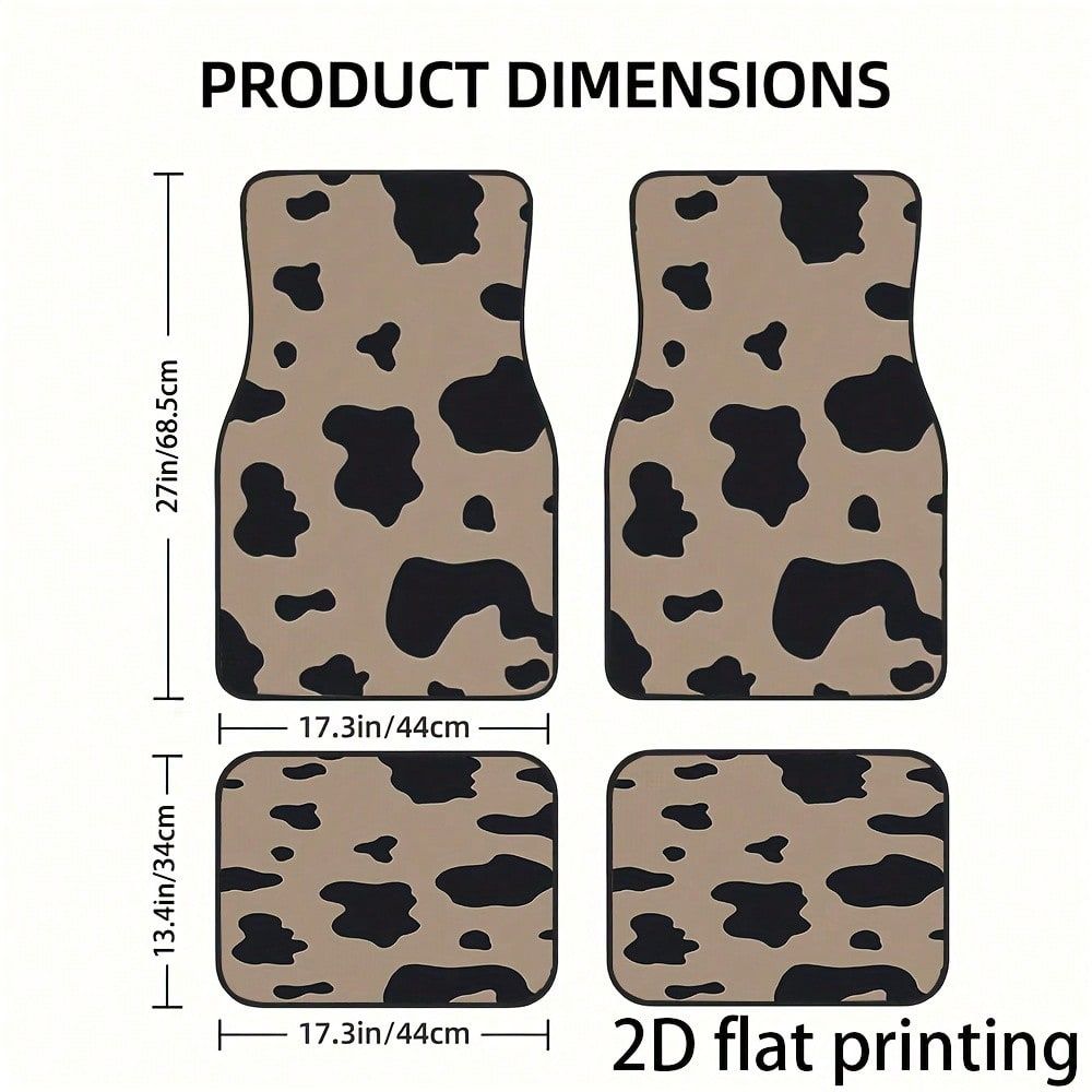 4pcs Car Floor Mats, Cow Spot  - đánh giá và giá Cow Mat Rubber