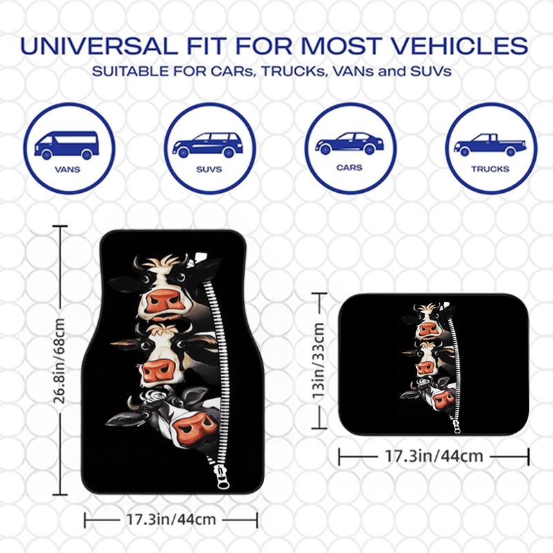 Cow Zipper Funny Cartoon Car F - đánh giá và giá Cow Mat Rubber