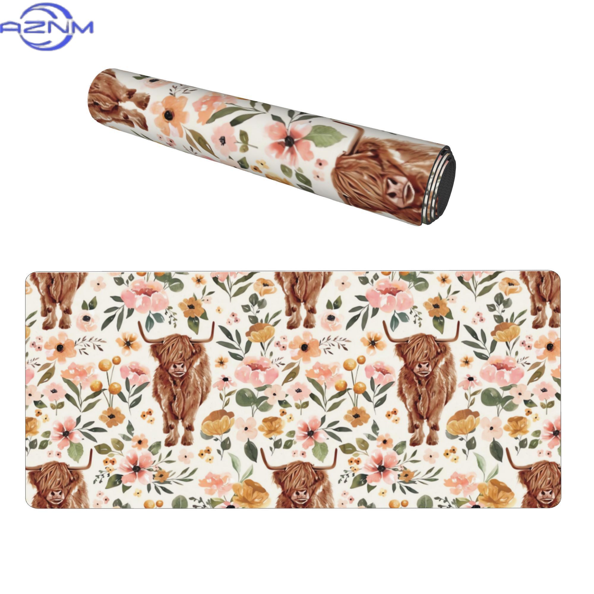 Highland Cow Boho Floral Aesth - đánh giá và giá Cow Mat Rubber