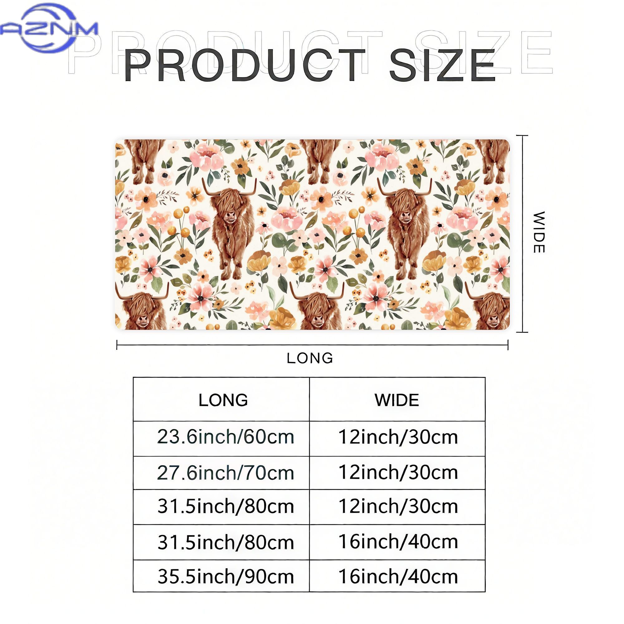 Highland Cow Boho Floral Aesth - đánh giá và giá Cow Mat Rubber