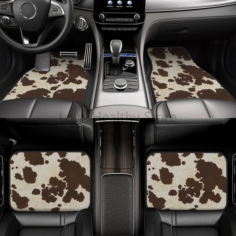 Cow Car Floor Mats Set of 4 Br - đánh giá và giá Cow Mat Rubber
