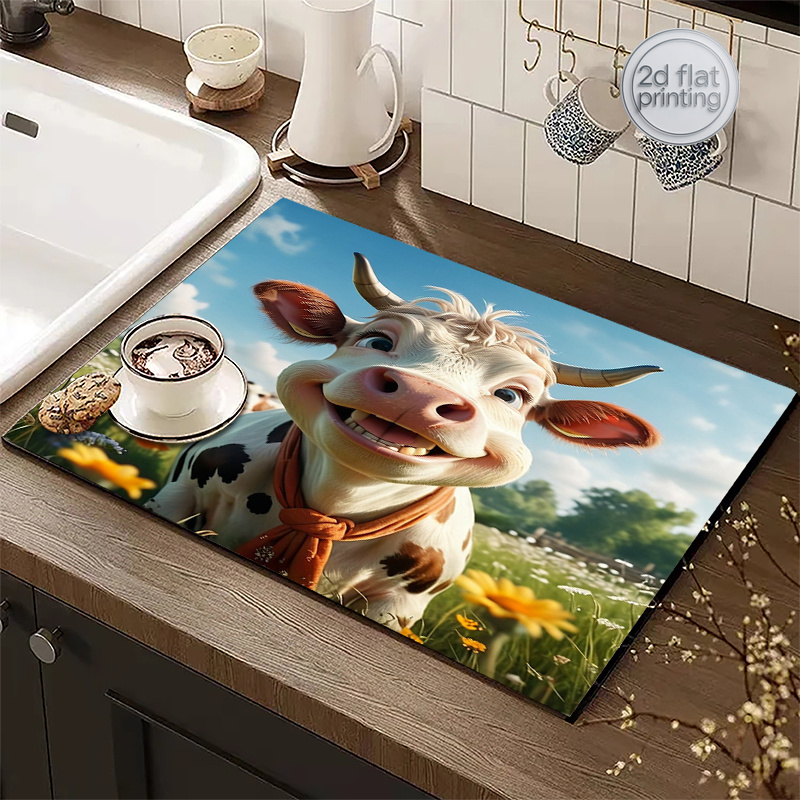 2D Flat Printing 1pc Cow Print - đánh giá và giá Cow Mat Rubber